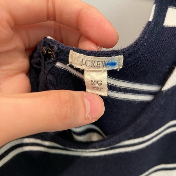Vintage J Crew Navy Striped Dress XS - Picture 4 of 4